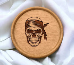 Pirate Skull Bandana SVG - Drawing Illustration SVG