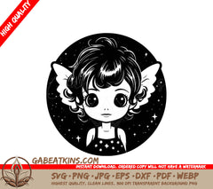 Fairy with Wings SVG - Whimsical Woodland Design Design SVG