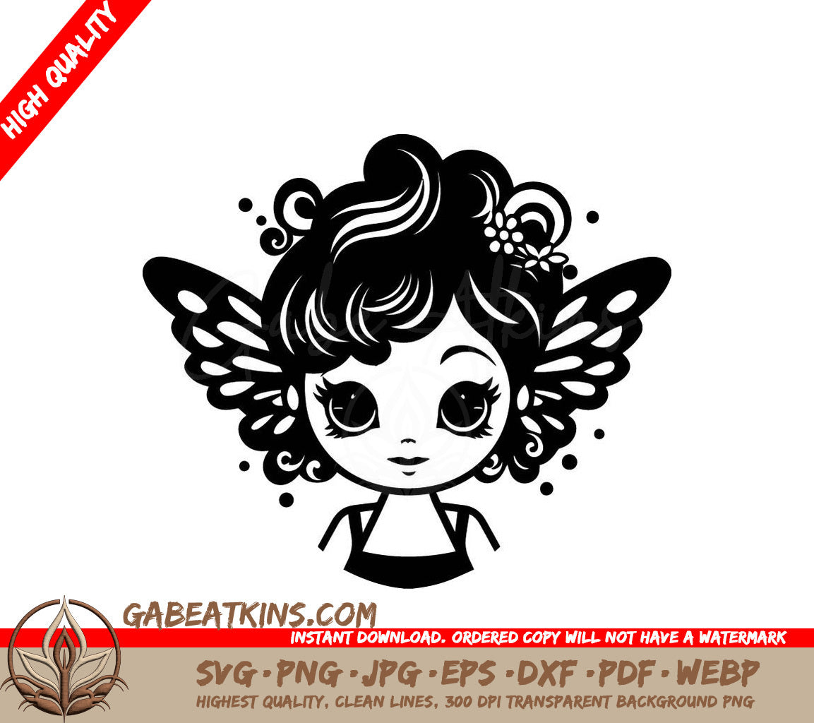 Whimsical  Fairy SVG - Pixie Dust Dreamscape Design Design SVG