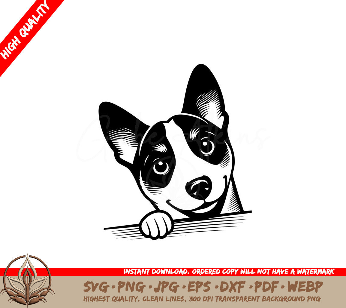 Playful Basenji Pup SVG