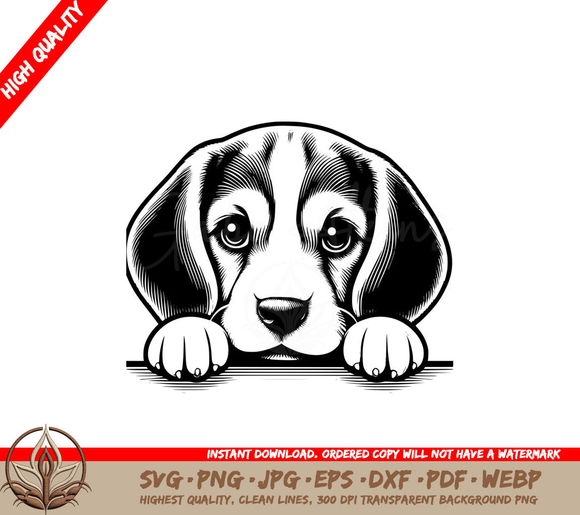 Playful Beagle Pose SVG