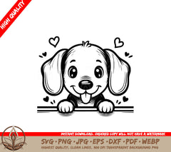 Playful Dachshund Love SVG