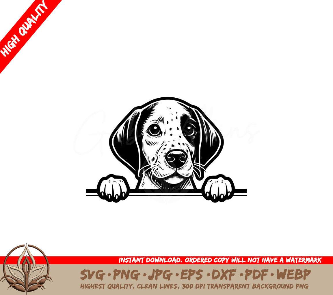 Pointer Peeking SVG Cut File Downloadable Design in SVG PNG JPG AI PDF DXF EPS and WebP