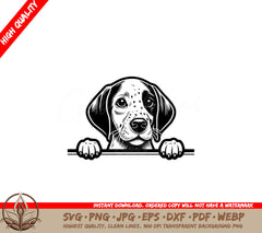 Pointer Peeking SVG Cut File Downloadable Design in SVG PNG JPG AI PDF DXF EPS and WebP