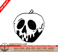 An Apple With A Skull On It SVG - Poisoned Apple SVG SVG