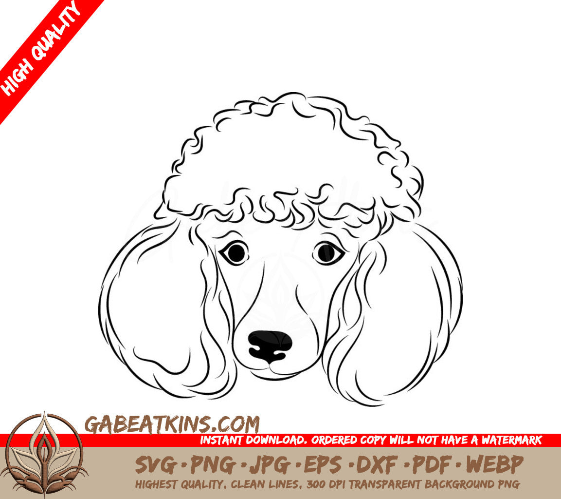 Poodle Face SVG SVG