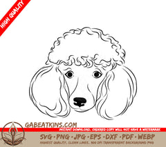 Poodle Face SVG SVG