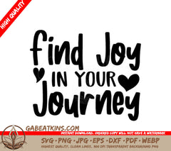 Find Joy In Your Journey SVG Quote SVG