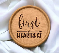 First Heartbeat Pregnancy Design - SVG SVG
