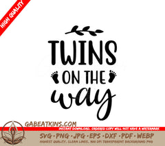 Twins On The Way - SVG Sign SVG
