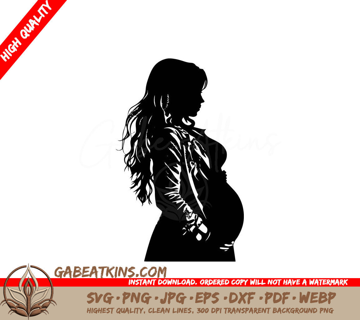 A Pregnant Woman SVG - Pregnant Woman SVG