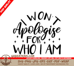 I Wont Apologize Pride SVG Design SVG