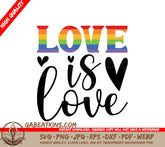 Rainbow Love Hearts SVG - Pride LGBTQ+ Design SVG