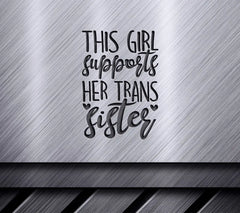 Trans Sister Support SVG - Pride Heart Design SVG