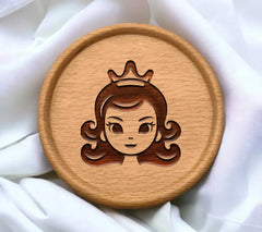 Princess Silhouette SVG - Minimalist Crown Design SVG