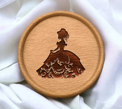 Woman in Long Dress SVG - Princess Silhouette Illustration SVG