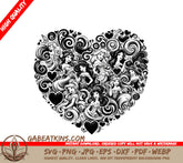 Disney Princesses Heart Shape SVG - Drawing SVG