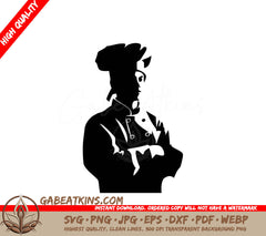A Chef With His Arms Crossed SVG - Pro Chef SVG