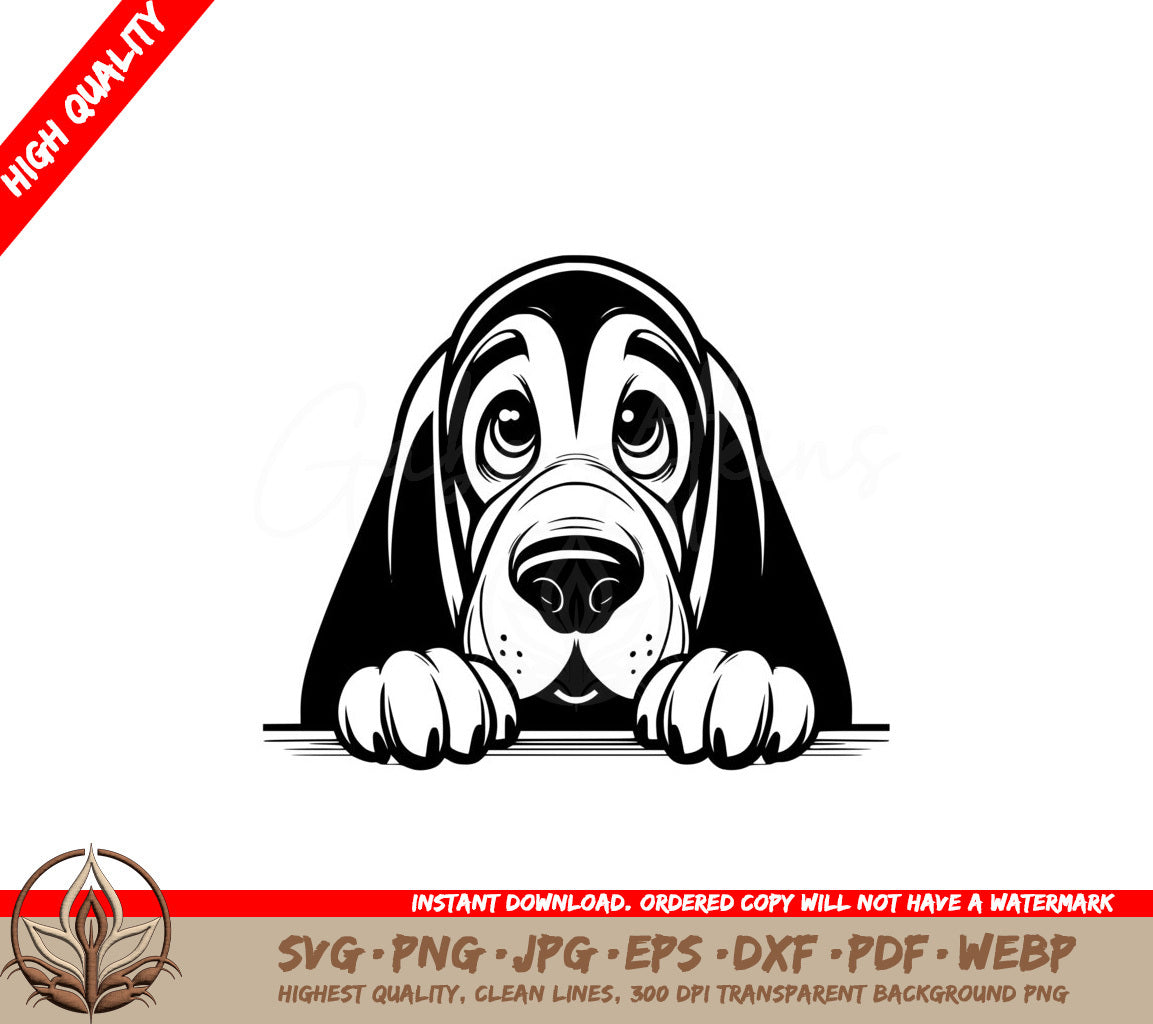 Puppy Eyes Bloodhound SVG