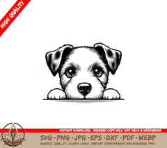 Puppy Peek Russell Terrier SVG