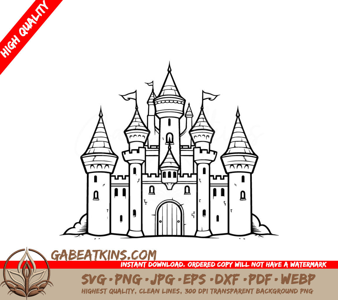 Castle Door SVG - Quest for the Celestial Key SVG