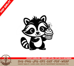 Raccoons Cupcake Celebration SVG
