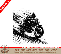 Racing Motorbike SVG Cut File Digital Download