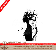 A Woman With Long Hair SVG - Radiant Woman SVG