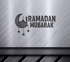 Ramadan Mubarak SVG Design - Crescent Moon & Stars SVG