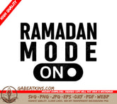 Ramadan Mode On - SVG Design SVG