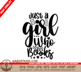 Book Lover Girl SVG SVG