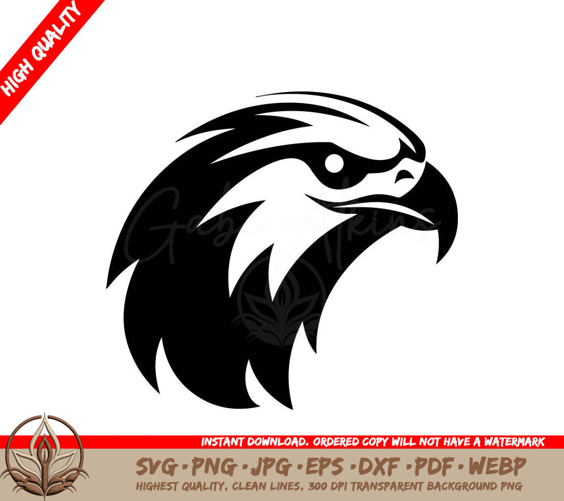 Regal Avian Black Eagle Badge Skyward Sentinel Eagle Logo Symbol SVG