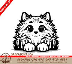 A Cat With Big Eyes SVG - Regal Fur Monarch SVG