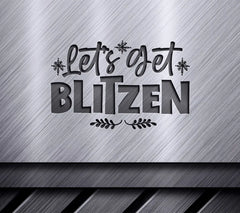 Lets Get Blitzen Reindeer SVG with Snowflakes SVG