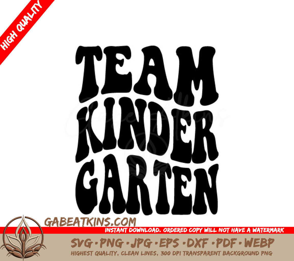 Team Kindergarten Retro SVG Design SVG
