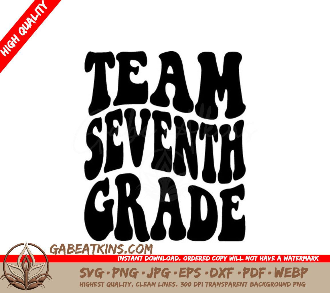 Retro Seventh Grade Team SVG - Design SVG