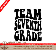 Retro Seventh Grade Team SVG - Design SVG