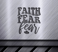 Retro Pink Faith Fear Breast Cancer Awareness SVG SVG