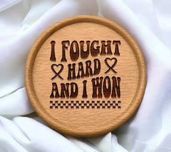 I Fought Hard & I Won Retro Breast Cancer SVG SVG