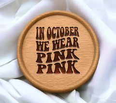 In October We Wear Pink - Retro SVG Design SVG