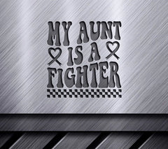 My Aunt Is A Fighter - Retro Breast Cancer SVG SVG