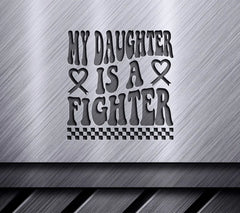 My Daughter Is A Fighter - Retro Breast Cancer SVG SVG