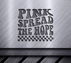 Pink Ribbon Hope SVG - Retro Breast Cancer Awareness Design SVG