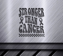 Pink Retro Stronger Than Cancer SVG Design SVG