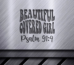 Retro Christian Covered Girl Psalm 914 SVG - Image SVG