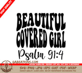 Retro Christian Covered Girl Psalm 914 SVG - Image SVG