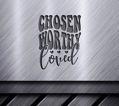 Retro Christian Chosen Worthy Loved SVG Design SVG