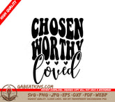 Retro Christian Chosen Worthy Loved  SVG Design SVG
