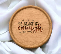 His Grace Is Enough SVG - Retro Christian Flower Design SVG