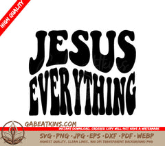 Retro Jesus Everything SVG Design SVG